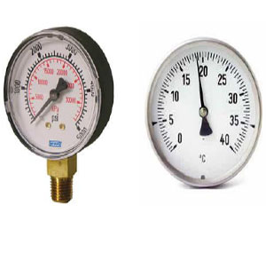 Presure and temperature guages